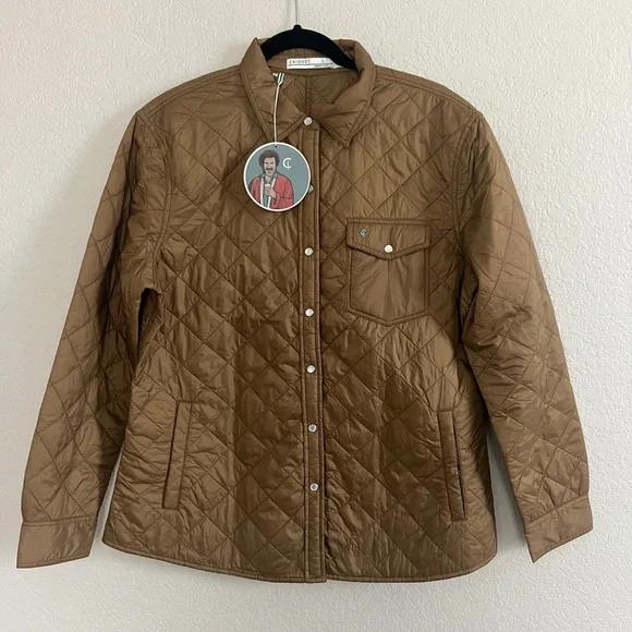 NWT Criquet Women's Quilted Shacket Jacket  In Goldie Hawn Color. Size L - Picture 8 of 12